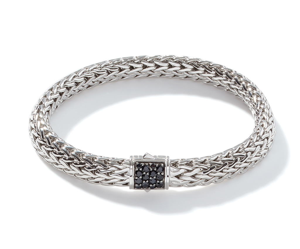 Icon Silver Bracelet with Treated Black Sapphire